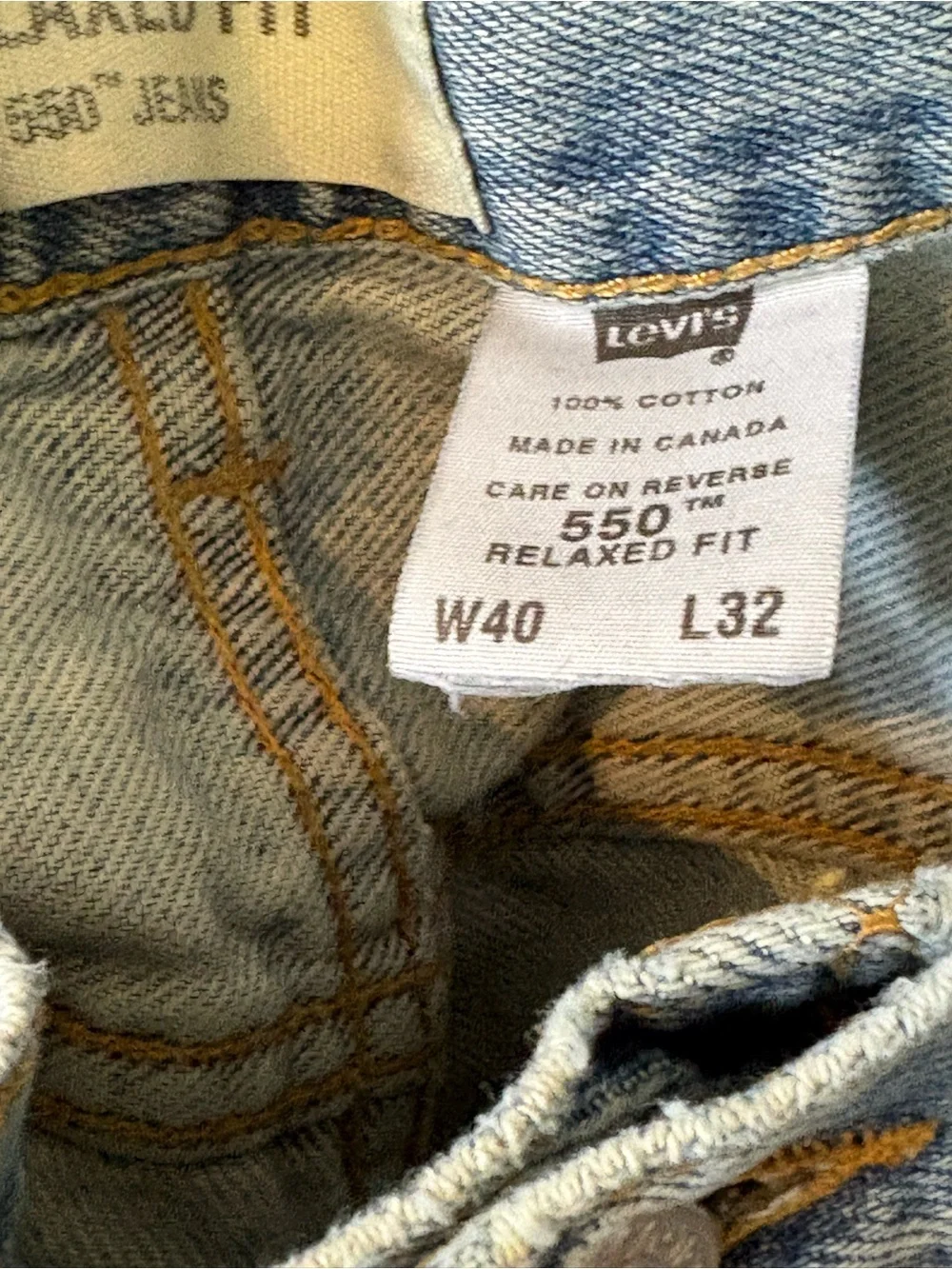 Levi's Light Blue Men's 550 Relaxed Jeans 40x32